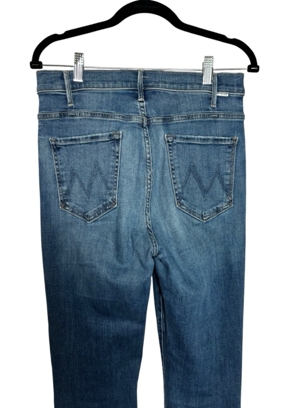 Mother The Hustler Ankle Fray High Rise Stretch Denim Jeans in Healing Jar SZ 30 - Picture 8 of 16